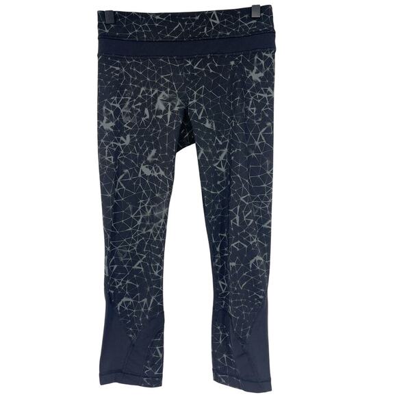 Lululemon Run: Inspire Crop II Full-On Luxtreme Star Crushed Coal Black Size 4 - Picture 5 of 12